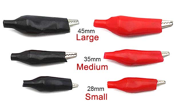 Crocodile Clip Red Insulated Test Leads Alligator Connector 45mm 